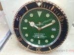 Rose Gold Green Face Rolex Replica Submariner Wall Clock